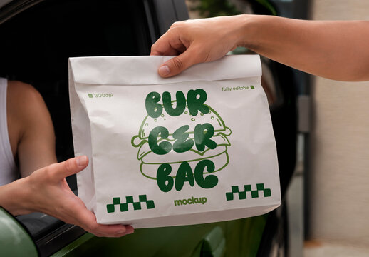 Fast Food Delivery Bag Mockup
