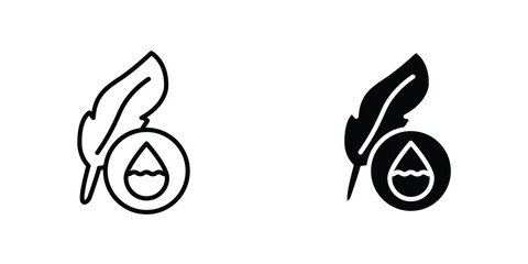 Hypoallergenic tested icons Designs. icon element in trendy styles © Aronno