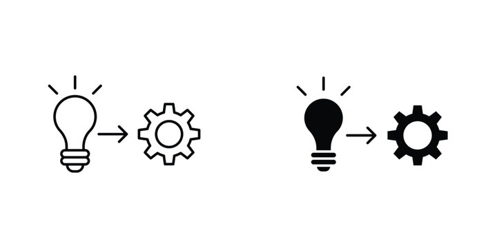 Implementation icons Designs. icon element in trendy styles