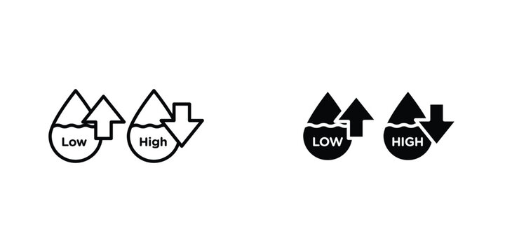 Low and high cholesterol icons Designs. icon element in trendy styles