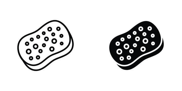 Shower sponge ball icons Designs. icon element in trendy styles