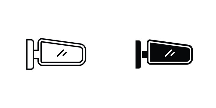 Side mirror icons Designs. icon element in trendy styles