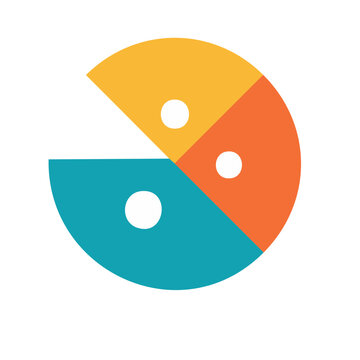 Flat design pacman ghost icon