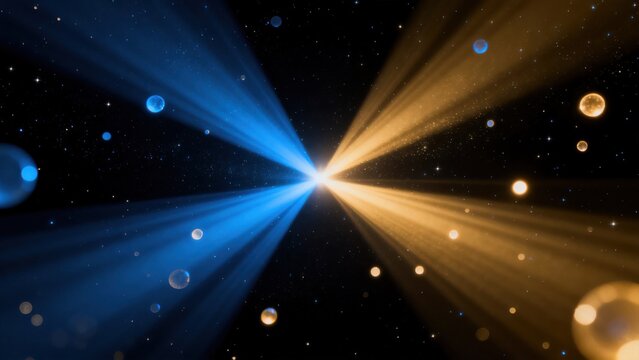 Cosmic light beams and celestial bodies