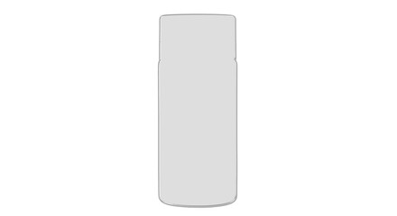 A gray cylindrical object stands alone on a transparent background © AbuBakkor