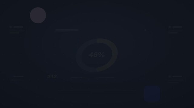 yellow and white analytics dashboard flat design animation loop