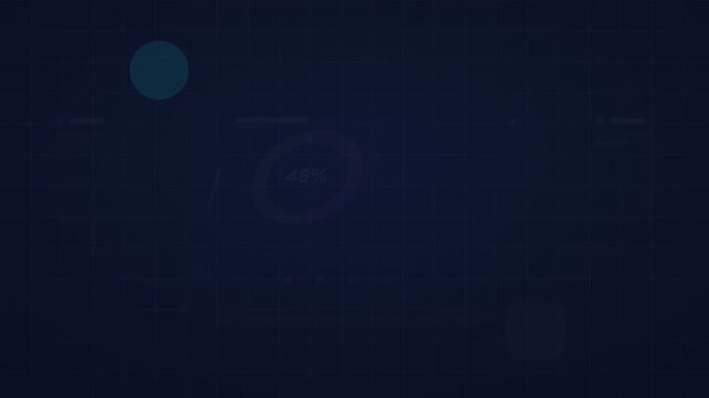 indigo and cyan analytics dashboard flat design animation loop