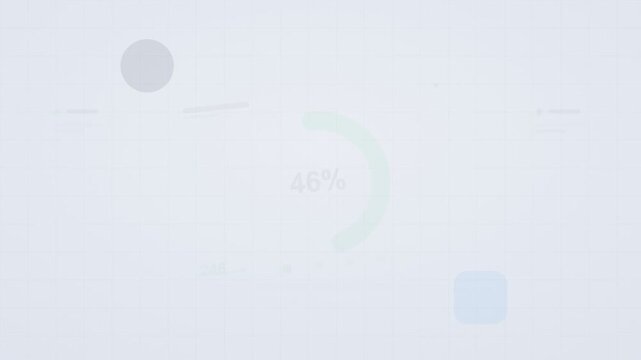 green and blue analytics dashboard flat design animation loop