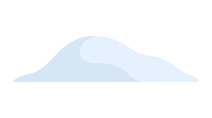 Simple blue and white stylized snow drift mound. © mohamed