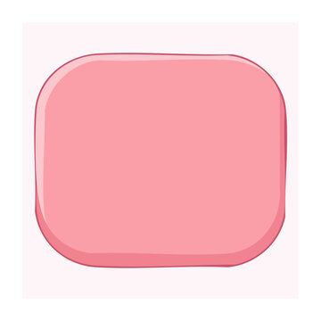 Pink rounded square flat illustration