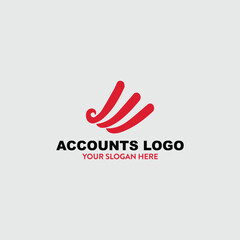 Fototapeta premium finance accounts logo design vector format