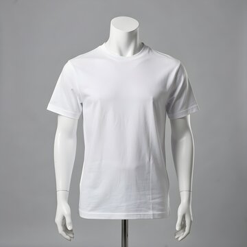 white t shirt on a mannequin