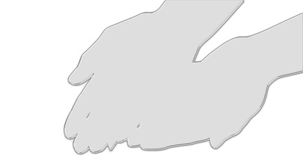 Obraz premium Two hands shaking on transparent background for business agreement