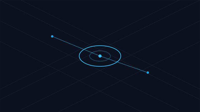 Isometric E-Commerce Logistics Global Map Background. Abstract Global Shipping Supply Chain Delivery Network Node 4K Presentation