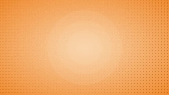 Animated orange comic halftone gradient background, pop art halftone speed lines motion loop