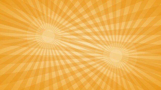 Animated amber comic dual burst background, pop art halftone speed lines motion loop
