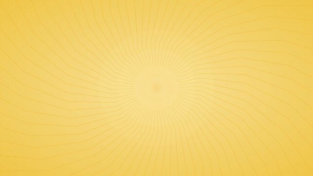 Animated gold comic spiral rays background, pop art halftone speed lines motion loop