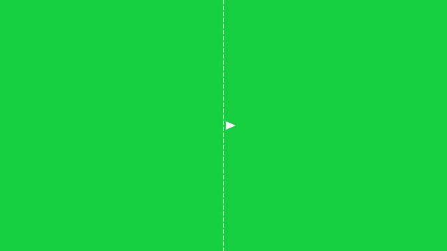 White vertical dotted line measuring height animation, alpha channel. with aeropline line animation.