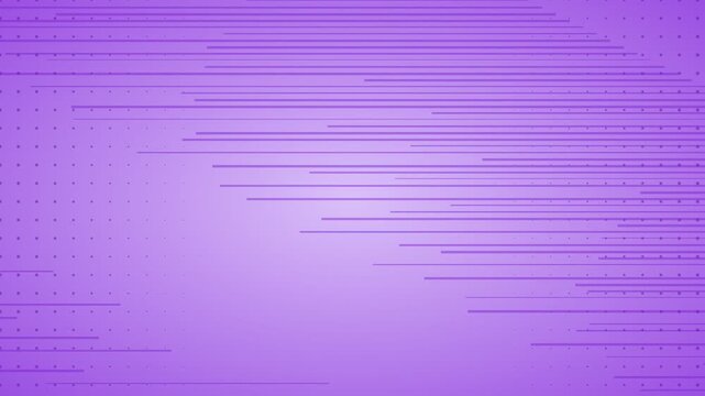 Animated purple comic horizontal speed lines background, pop art halftone speed lines motion loop