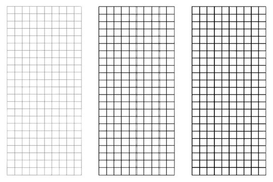 Grid pattern variations with white background and black lines