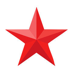 Obraz premium Red five-pointed star vector icon