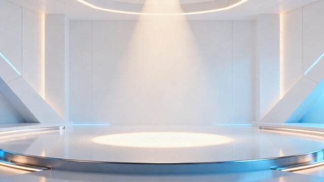 Modern minimalist stage with lighting