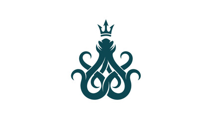 Stylized octopus with a crown © kimyoshuatan