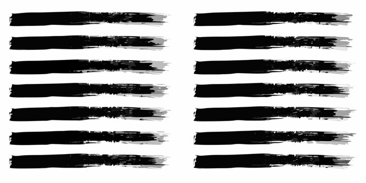 Black dry brush strokes a grid of rectangular textured patterns on white
