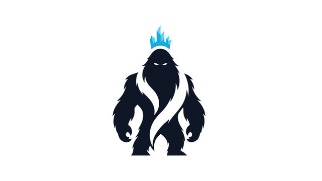 Bigfoot Ice King Mascot Vector Illustration