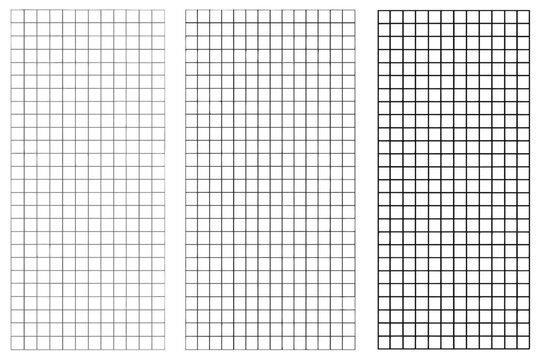 Grid pattern variations black lines on white background