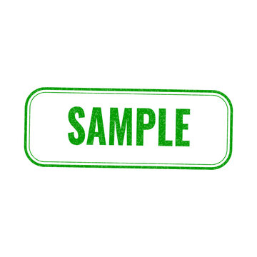 Green sample stamp text sign