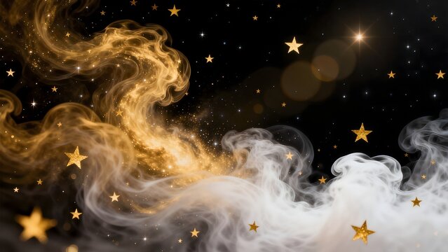 Cosmic nebula with stars
