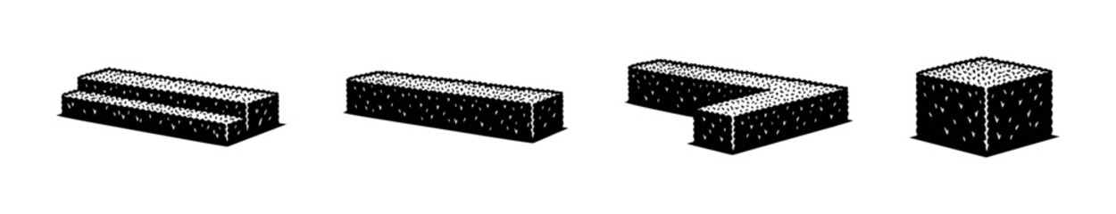 Obraz premium Building blocks in different shapes and forms, representing construction and design