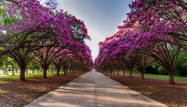 crepe myrtle alley at the dallas arboretum