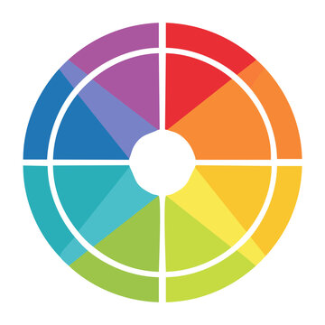 Flat color wheel vector design