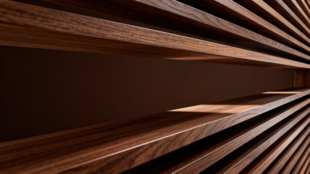 Wooden slats with sunlight