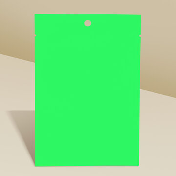 Bright green packaging design, suitable as mockup