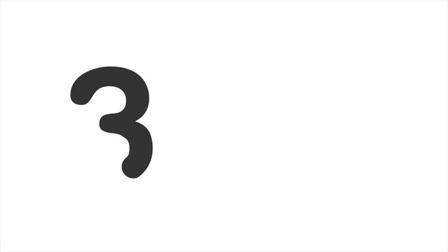 Number 3 Counting Three Colorful Stars Educational Animation for Preschool Kids