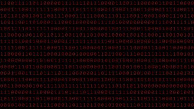 Binary Code on Black Digital Background. Rows of ones and zeros in a binary pattern create a digital data backdrop, symbolizing coding and information processing
