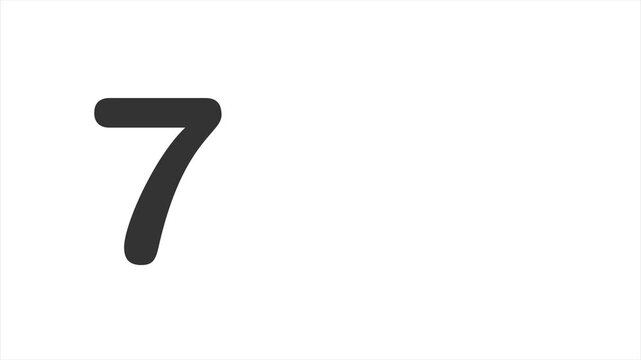 Number 7 Counting Seven Colorful Fish Educational Animation for Preschool Kids