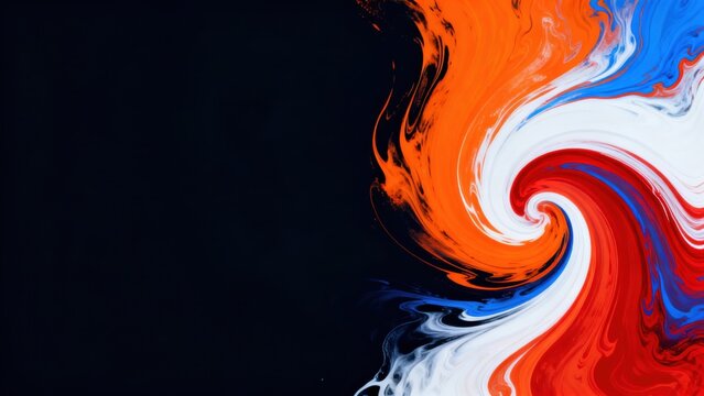 Abstract swirl of vibrant colors