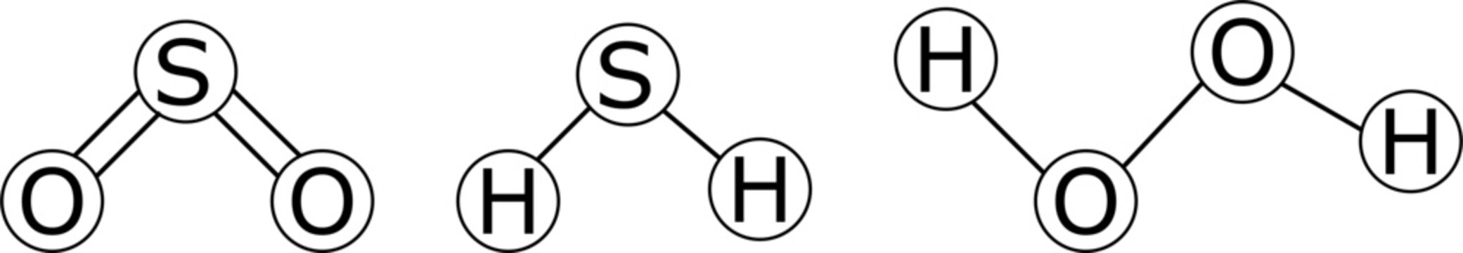 set of 3 vector small molecules