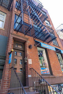 Daytime exterior view of 161 West 4th Street, the first home of Bob Dylan in New York City, from 1961 to 1964, on June 03, 2026 in New York City, New York, USA