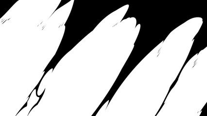 Abstract manga motion background with bold black diagonal streaks and dynamic speed flow. Anime style energy trail effect isolated on transparent background. © Oleg