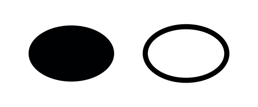 Simple perfect circle icon, basic geometric shape.