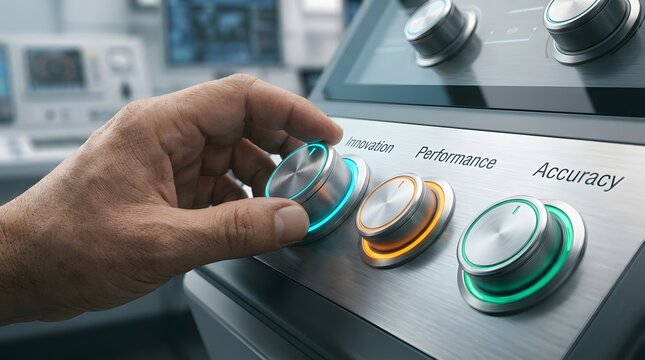 Hand turning control knob for innovation performance accuracy