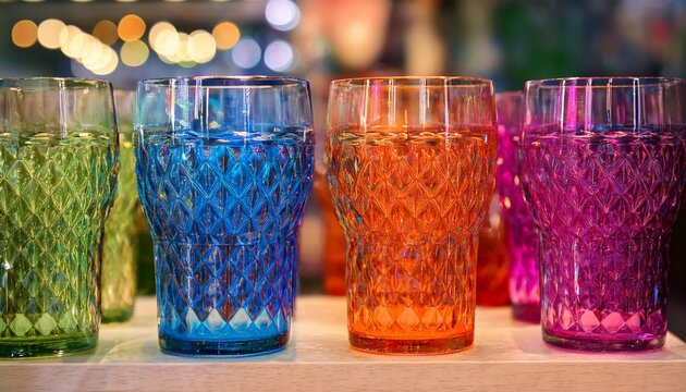 biot glass colorful glasses of french bubbles glass in the shop glassware in market for sale glassware buying luxury consumerism purchase sale retail discount offer price