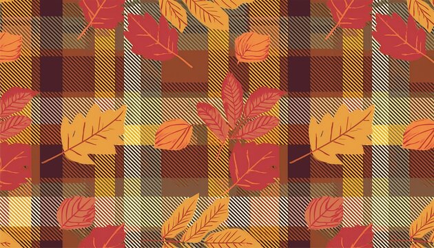 tartan fall seamless pattern plaid