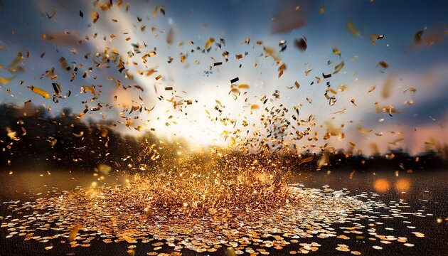 confetti throw celebrate success and happiness