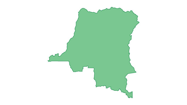 Democratic Republic of the Congo outline green